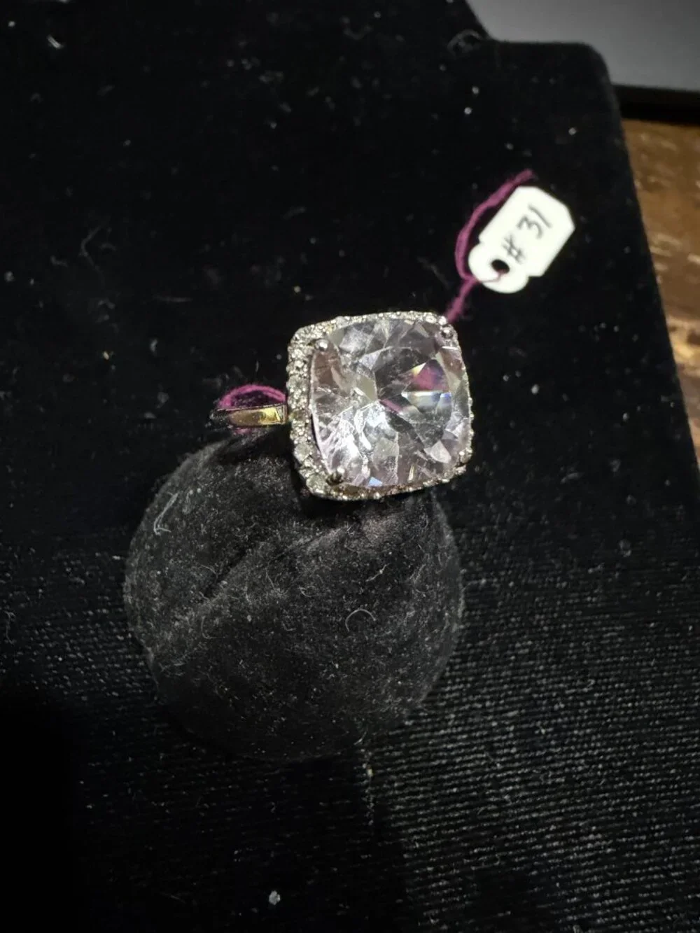 Sterling Silver Ring with unknown stone  Size 7